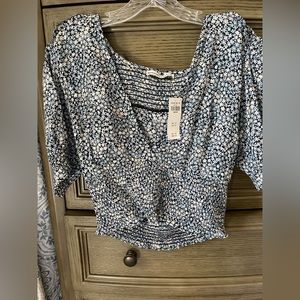 NWT Abercrombie Floral Crop Top
